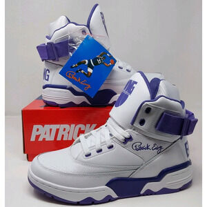 Ewing 33 Hi White Purple High Top Sneakers Mens NIB